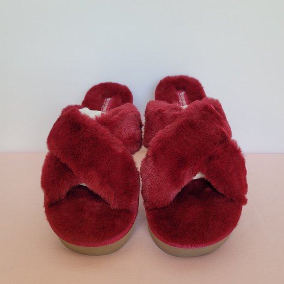 KOOLABURRA BY UGG Women’s Fuzz-It Faux-Fur Slipper Sandals-Berry color. Size 9M⭐ - Picture 8 of 15